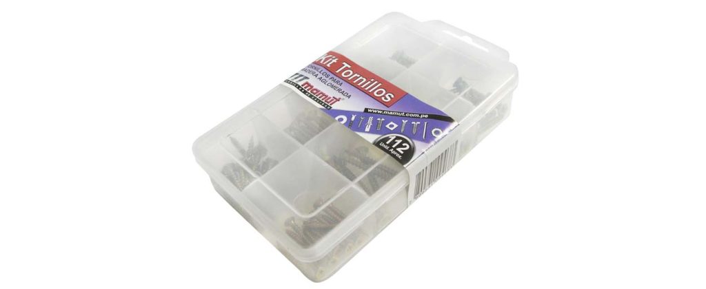 Caja Plástica de Tornillos para Madera Aglomerada