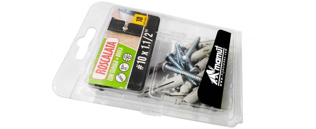 Blister Tornillo Roscalata + Tarugo Nylon + Broca